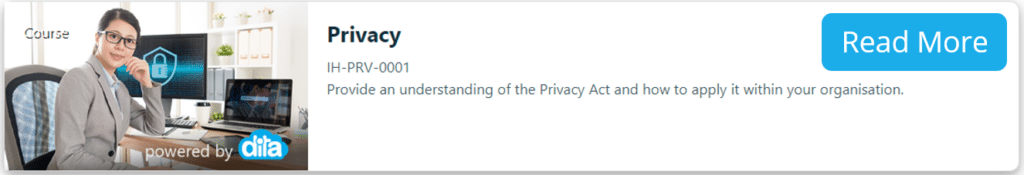 Link to online training course on Privacy act
